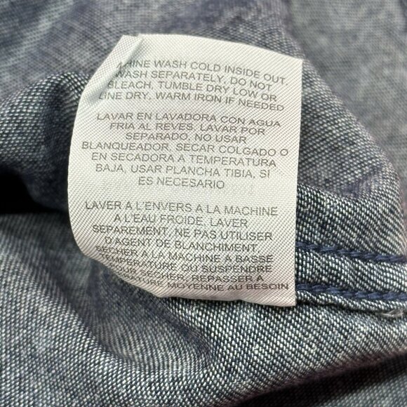 Wrangler Western Men's Size Large Blue Star Print Pearl Snap Rodeo Cowboy Shirt - Picture 6 of 11